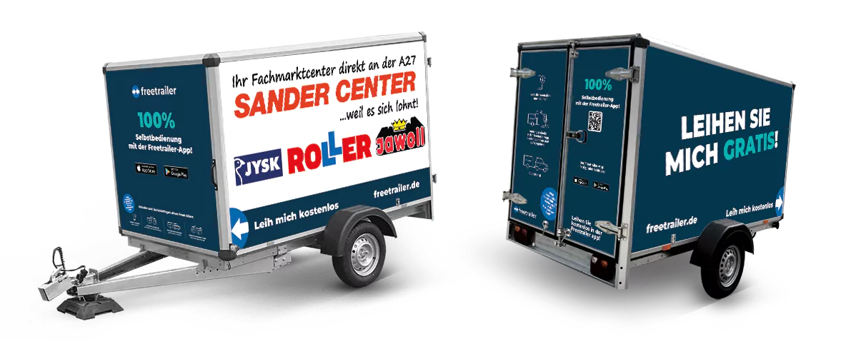 Miete einen Anhänger bei Sander Center