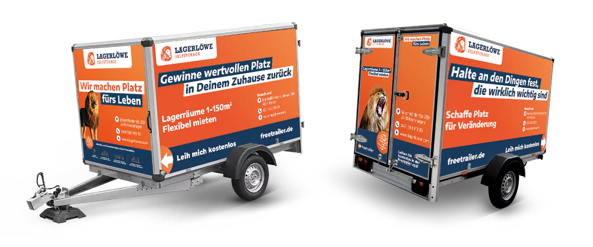 
Mieten Sie einen Anhänger bei Lagerlöwe